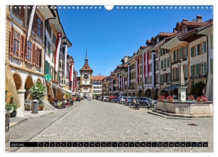 Produktbild: Murten &ndash; Historischer Charme am Ufer des Murtensees (Wandkalender 2026 DIN A3 quer), CALVENDO Monatskalender