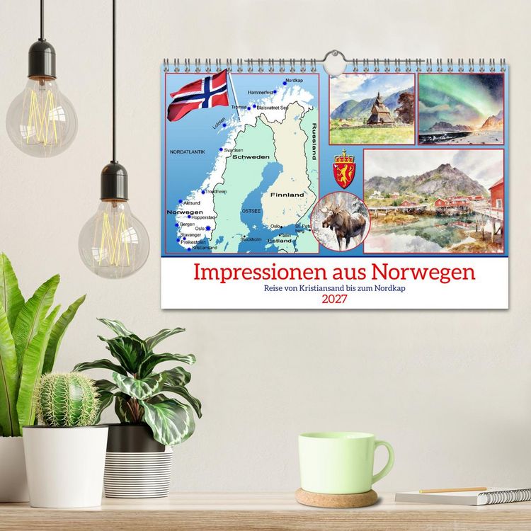 Produktbild: Impressionen aus Norwegen (Wandkalender 2027 DIN A4 quer), CALVENDO Monatskalender