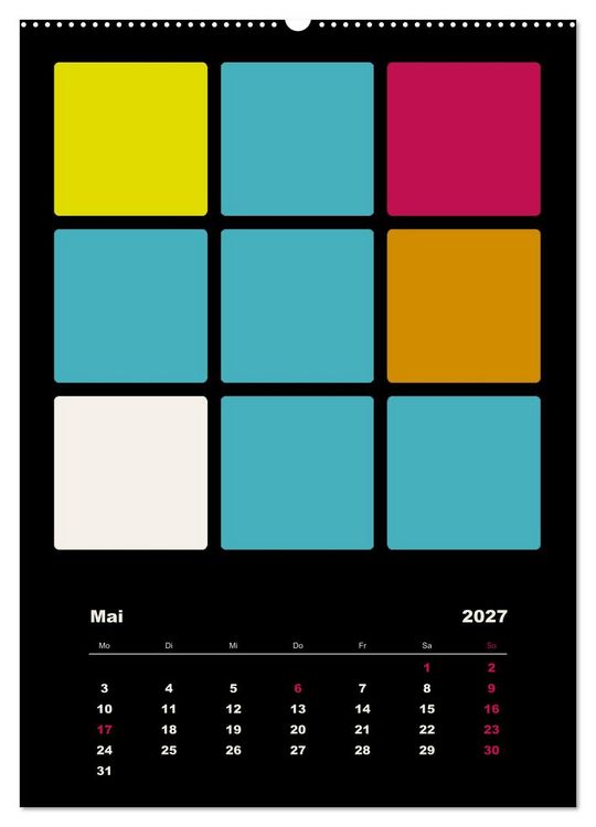 Produktbild: Fotokalender FARBFL&Auml;CHEN (Wandkalender 2027 DIN A2 hoch), CALVENDO Monatskalender