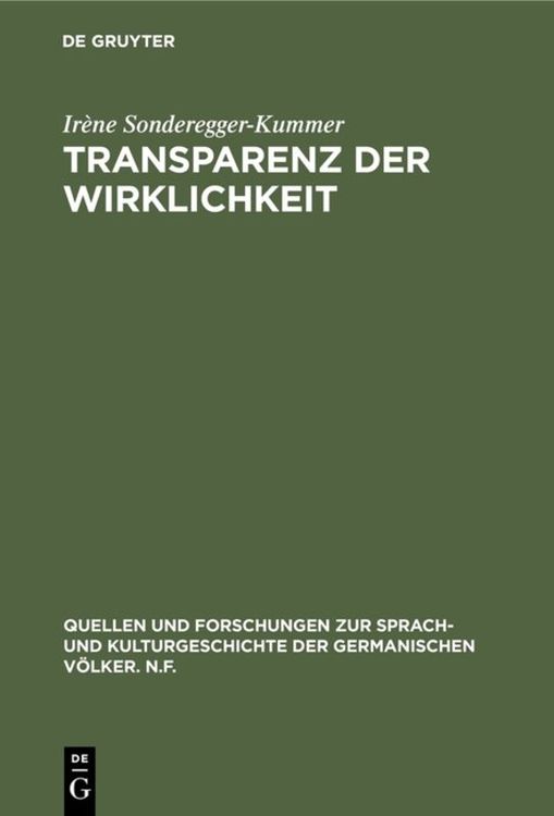 Produktbild: Transparenz der Wirklichkeit