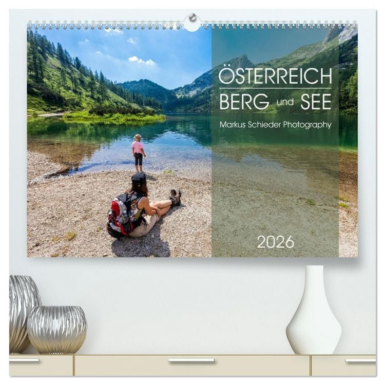 Produktbild: &Ouml;sterreich Berg und See (hochwertiger Premium Wandkalender 2026 DIN A2 quer), Kunstdruck in Hochglanz