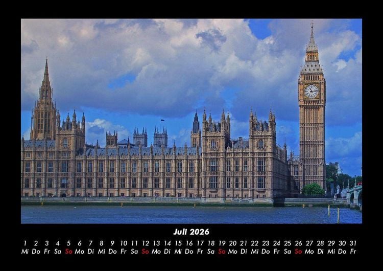 Produktbild: London 2026 Fotokalender DIN A3