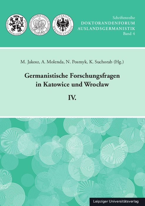 Produktbild: Germanistische Forschungsfragen in Katowice und Wrocław IV.