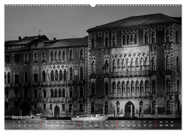 Produktbild: Venedig - Licht und Schatten (hochwertiger Premium Wandkalender 2026 DIN A2 quer), Kunstdruck in Hochglanz