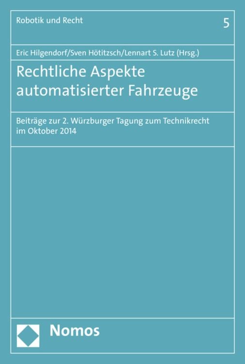 Produktbild: Rechtliche Aspekte automatisierter Fahrzeuge