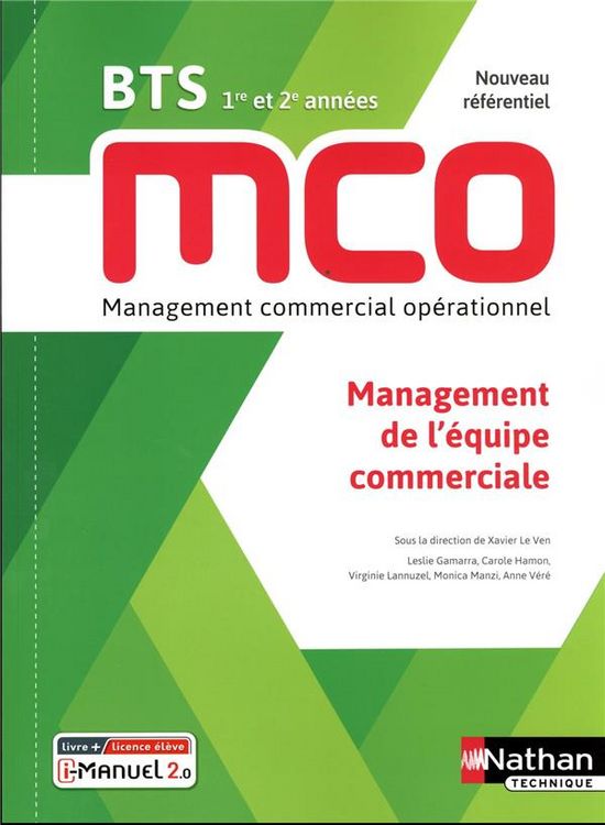 Produktbild: Management de l'Equipe Commerciale ; 1re et 2e Annees (Edition 2019)