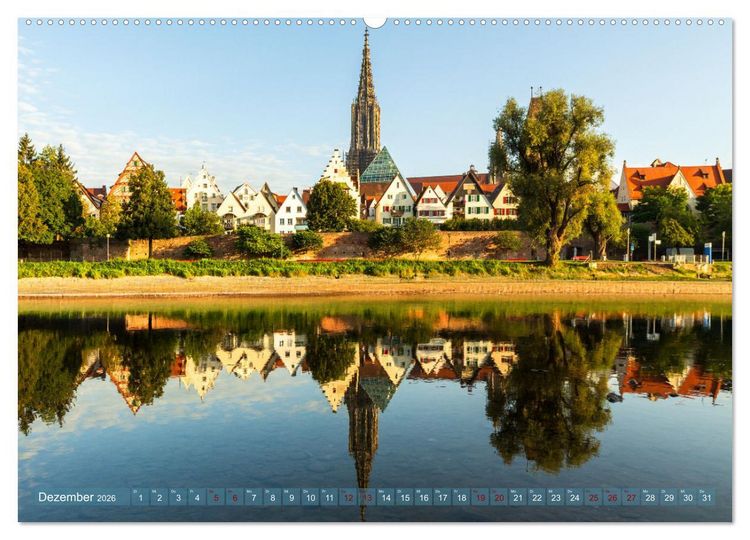 Produktbild: Die Fischerstadt - Ein mittelalterliches Stadtviertel in Ulm (hochwertiger Premium Wandkalender 2026 DIN A2 quer), Kunstdruck in Hochglanz