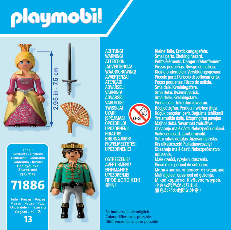 Produktbild: PLAYMOBIL 71886 DuoPack Prinz und Prinzessin
