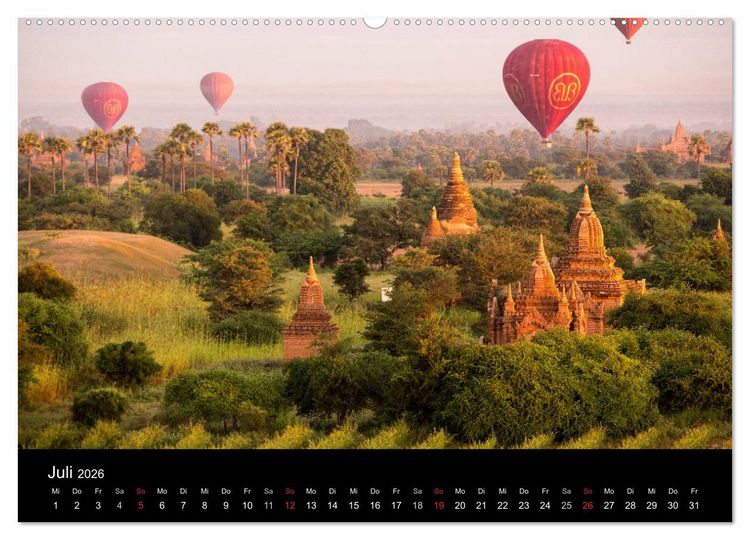 Produktbild: Myanmar 2026 (hochwertiger Premium Wandkalender 2026 DIN A2 quer), Kunstdruck in Hochglanz