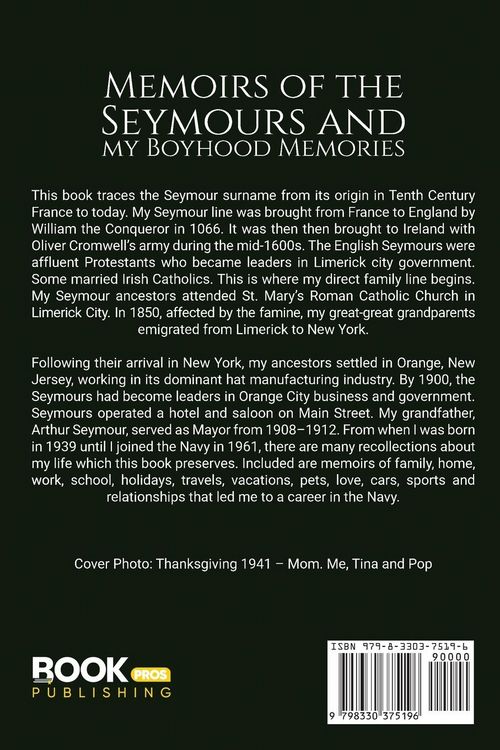 Produktbild: Memoirs of the Seymours and my Boyhood Memories