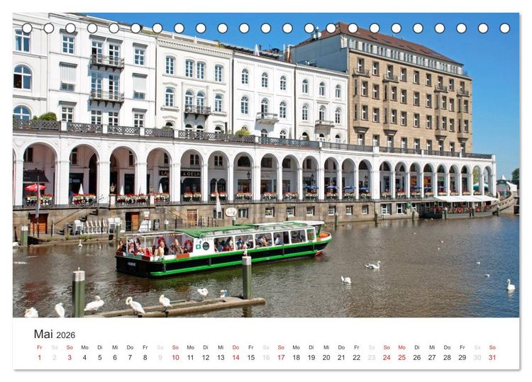 Produktbild: Hamburg (Tischkalender 2026 DIN A5 quer), CALVENDO Monatskalender
