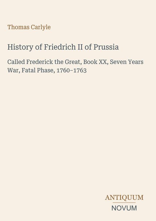 Produktbild: History of Friedrich II of Prussia
