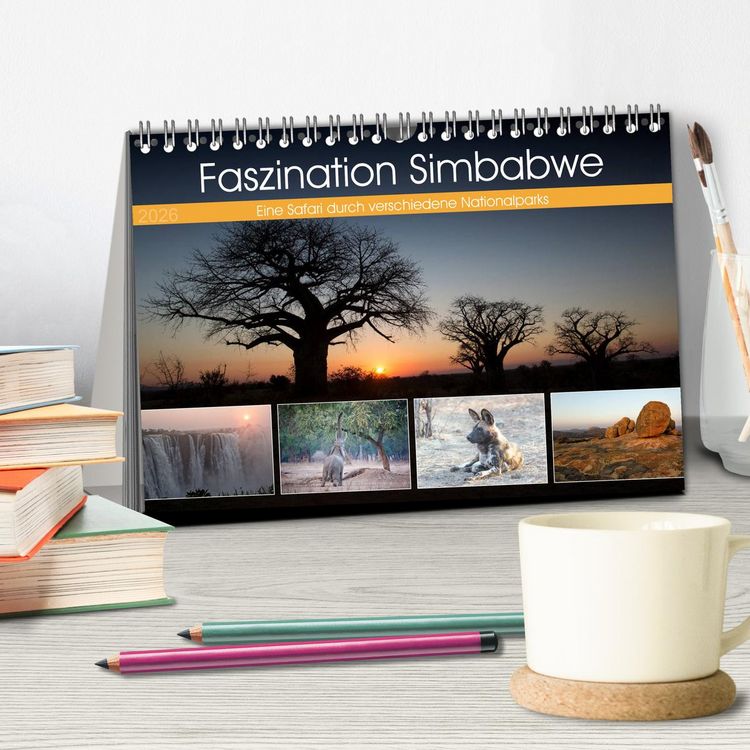 Produktbild: Faszination Simbabwe (Tischkalender 2026 DIN A5 quer), CALVENDO Monatskalender
