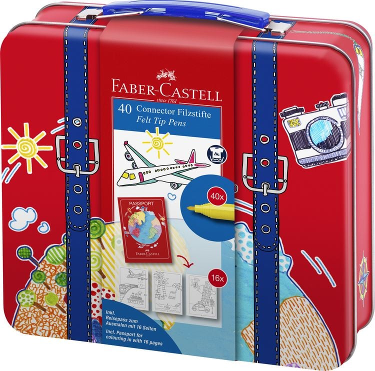 Produktbild: Faber-Castell Filzstift-Set Connector Reisekoffer
