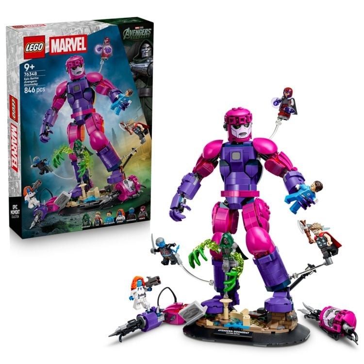 Produktbild: LEGO | Marvel Legend&auml;rer Showdown: Avengers: Doomsday Modellbausatz 76348