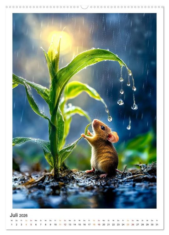 Produktbild: Lustige M&auml;usewelt (hochwertiger Premium Wandkalender 2026 DIN A2 hoch), Kunstdruck in Hochglanz