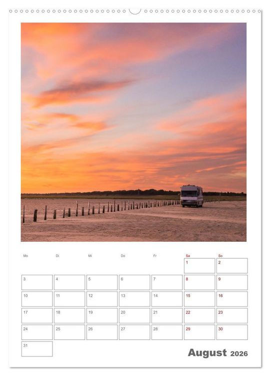 Produktbild: Camper Tr&auml;ume Urlaub auf vier R&auml;dern (hochwertiger Premium Wandkalender 2026 DIN A2 hoch), Kunstdruck in Hochglanz