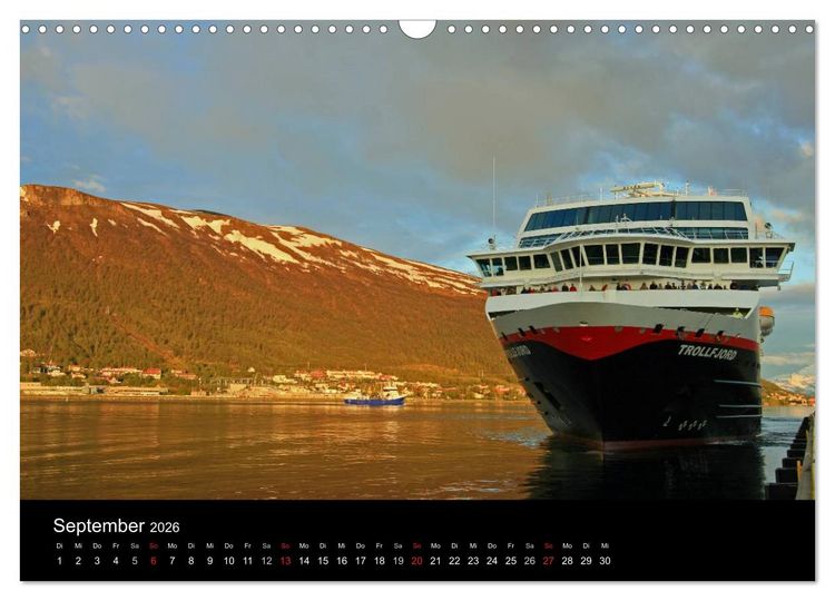 Produktbild: Hurtigruten - Entlang der norwegischen K&uuml;ste (Wandkalender 2026 DIN A3 quer), CALVENDO Monatskalender