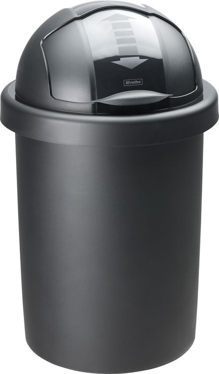 Produktbild: ROTHO Abfallbeh&auml;lter Roll Bob, schwarz