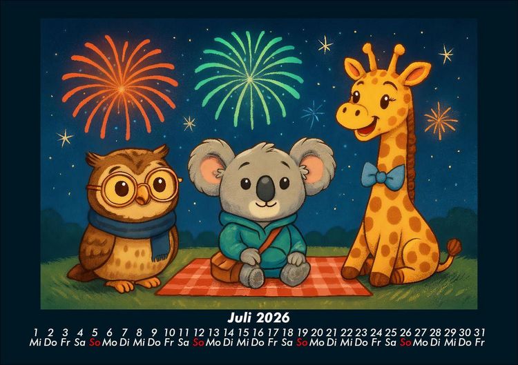 Produktbild: Ollie, Kiki & Nala - Fest der Freundschaft 2026 Fotokalender DIN A5