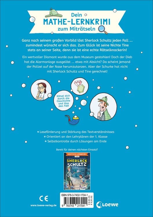 Produktbild: Mathe-Lernkrimi - Sherlock Schultz und der unsichtbare Diamant