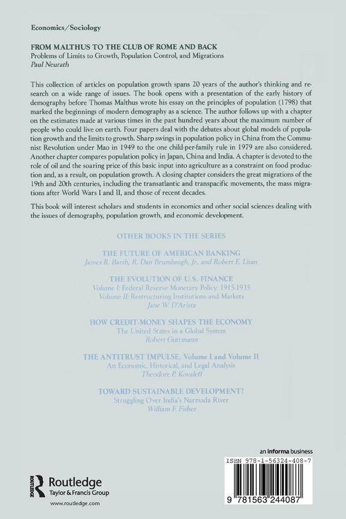 Produktbild: From Malthus to the Club of Rome and Back