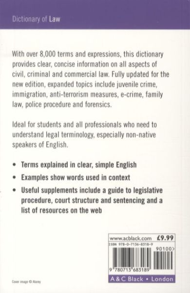 Produktbild: Dictionary of Law