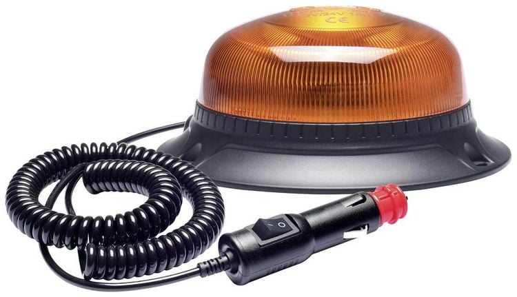 Produktbild: Berger & Schr&ouml;ter Rundumleuchte LED Mini RKL Magnet 20302 12 V/DC, 24 V/DC Magnetfu&szlig;, Schraubmontage Orange