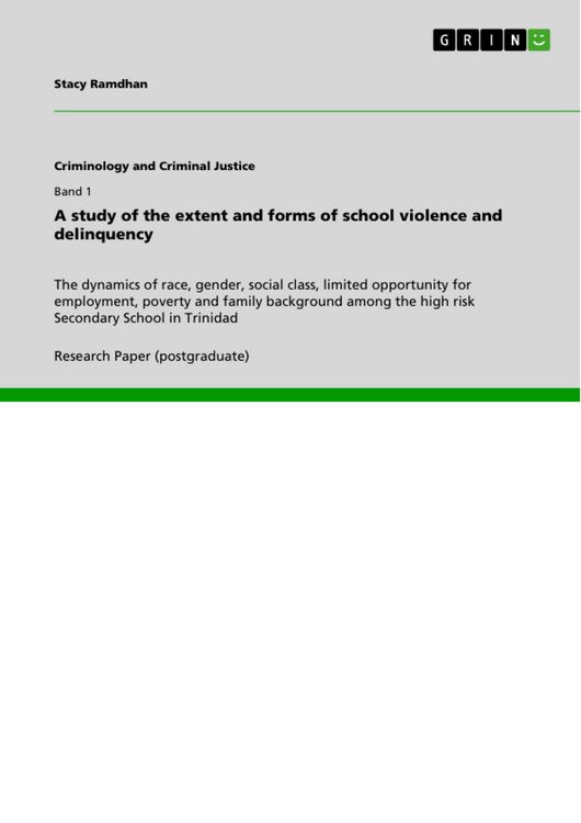 Produktbild: A study of the extent and forms of school violence and delinquency