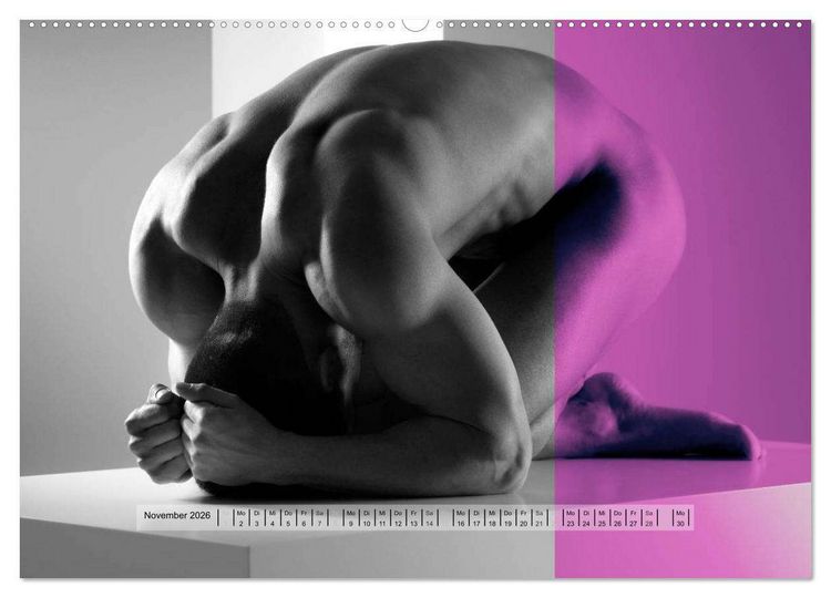 Produktbild: Naked men behind the colors &ndash; &Auml;sthetische Aktfotografien (Wandkalender 2026 DIN A2 quer), CALVENDO Monatskalender