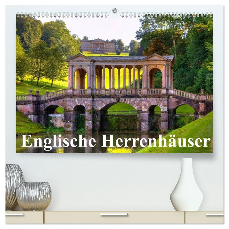 Produktbild: Englische Herrenh&auml;user (hochwertiger Premium Wandkalender 2026 DIN A2 quer), Kunstdruck in Hochglanz