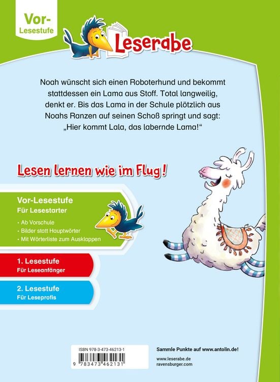 Produktbild: Leserabe Vor-Lesestufe - Lala, das labernde Lama