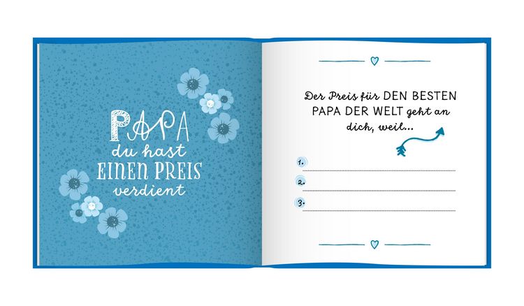 Produktbild: Das Erinnerungsbuch f&uuml;r den besten Papa der Welt. Ausf&uuml;llbuch zum Verschenken f&uuml;r den Papa zum Geburtstag, oder Vatertag. Liebevolle Geschenkidee f&uuml;r Papa von Tochter und Sohn. Geschenkbuch