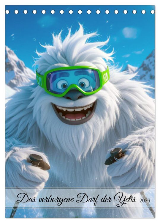 Produktbild: Das verborgene Dorf der Yetis (Tischkalender 2026 DIN A5 hoch), CALVENDO Monatskalender