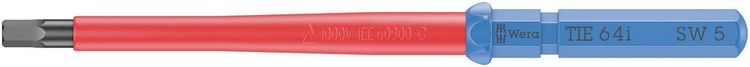 Produktbild: Wera Kraftform Kompakt VDE 64 i 5,0 x 157 mm TIE SB Elektriker Innen-Sechskant Wechselklinge 5.0 mm