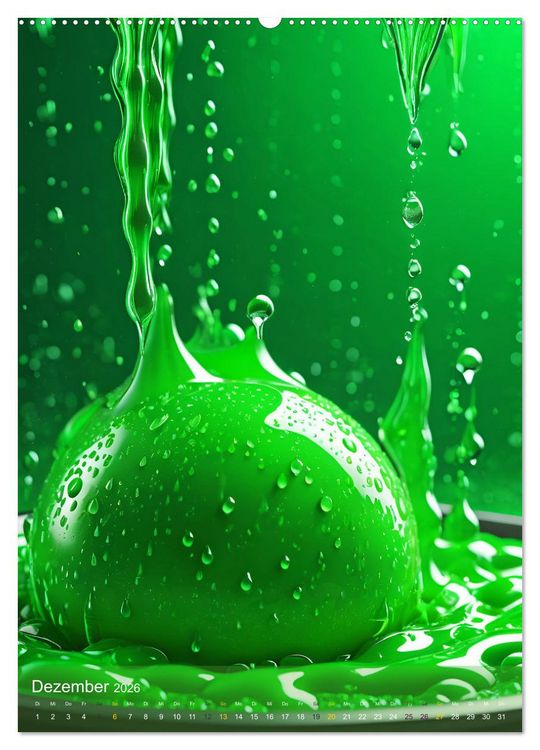 Produktbild: Splish! Splash! DROP ART (Wandkalender 2026 DIN A2 hoch), CALVENDO Monatskalender