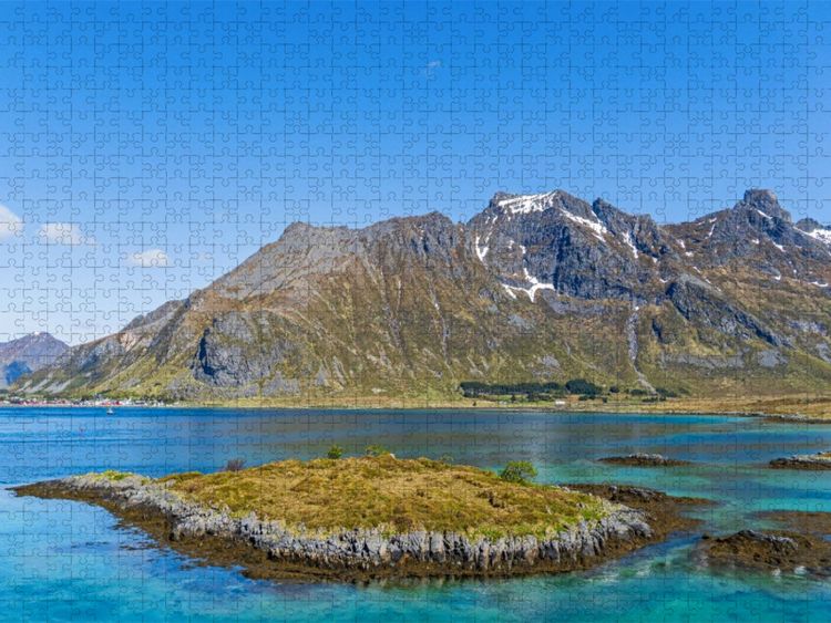 Produktbild: CALVENDO Puzzle Landschaft bei Fredvang, Lofoten | 1000 Teile Lege-Gr&ouml;&szlig;e 64x48cm Foto-Puzzle f&uuml;r gl&uuml;ckliche Stunden
