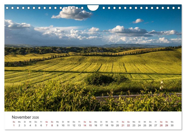 Produktbild: Gr&uuml;ne Farbt&ouml;ne Toskana (Wandkalender 2026 DIN A4 quer), CALVENDO Monatskalender
