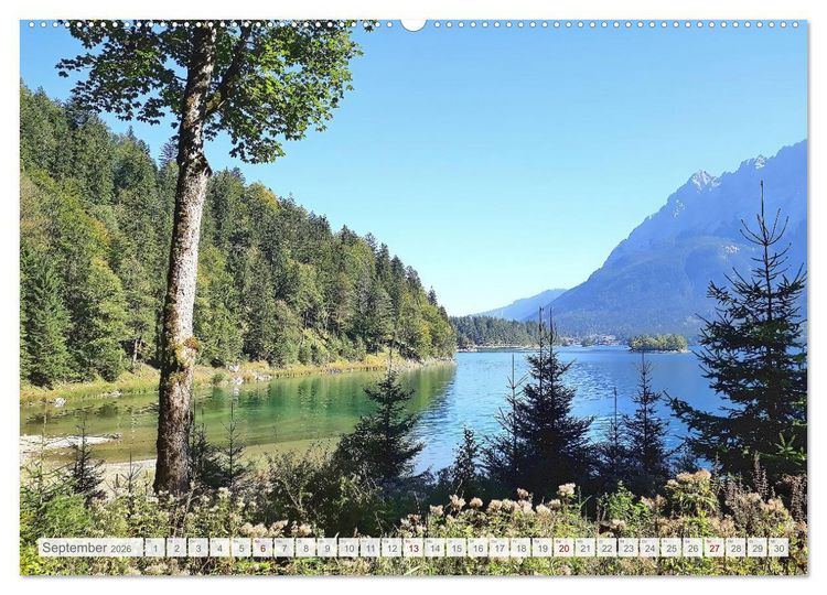 Produktbild: Mein Eibsee - Die Perle unterhalb der Zugspitze im Jahresverlauf (hochwertiger Premium Wandkalender 2026 DIN A2 quer), Kunstdruck in Hochglanz