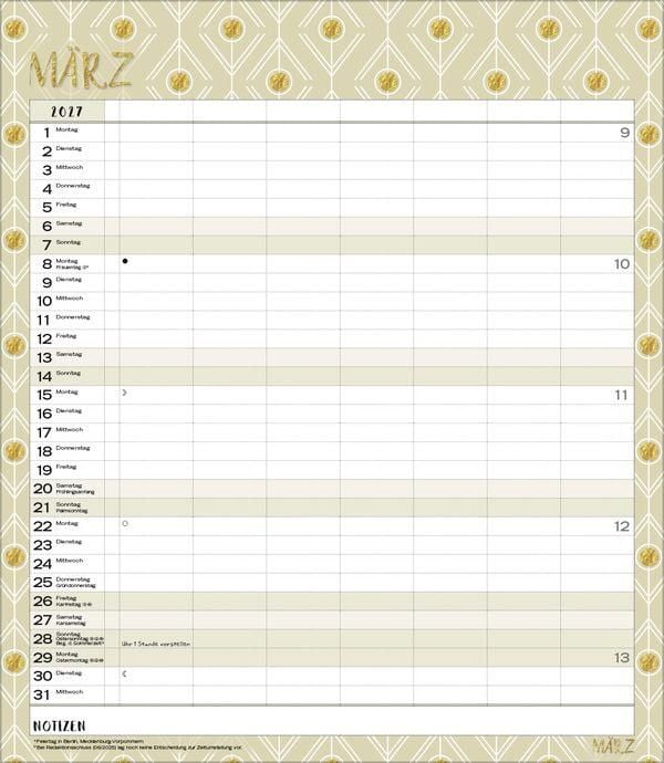 Produktbild: Multiplaner - Time for glamour 2027