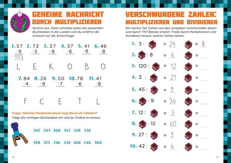 Produktbild: Mathe f&uuml;r Minecrafter - Multiplizieren und Dividieren