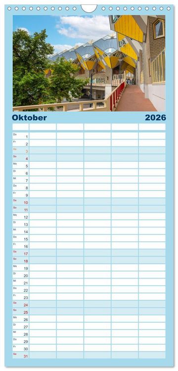 Produktbild: Familienplaner 2026 - Rotterdam - modern und pulsierend mit 5 Spalten (Wandkalender, 21 x 45 cm) CALVENDO
