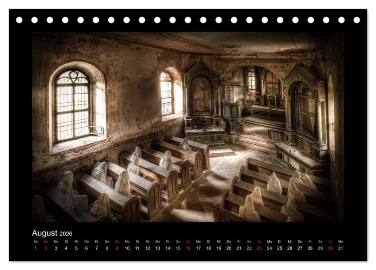 Produktbild: Lost Places - verlassene Orte vergangener Glanz (Tischkalender 2026 DIN A5 quer), CALVENDO Monatskalender