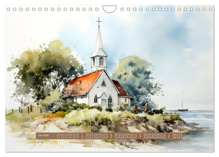 Produktbild: Urlaubszeit an der malerischen Nordseek&uuml;ste (Wandkalender 2026 DIN A4 quer), CALVENDO Monatskalender