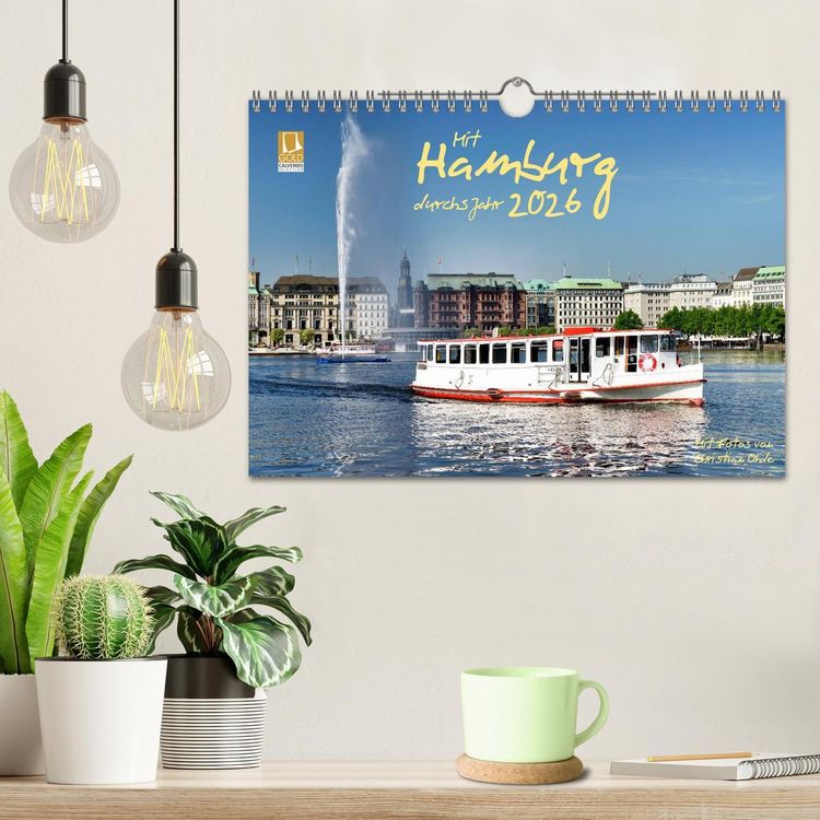 Produktbild: Mit Hamburg durchs Jahr 2026 (Wandkalender 2026 DIN A4 quer), CALVENDO Monatskalender
