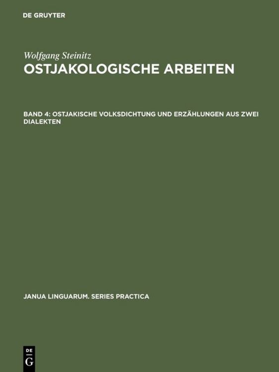Produktbild: Ostjakische Volksdichtung und Erz&auml;hlungen aus zwei Dialekten