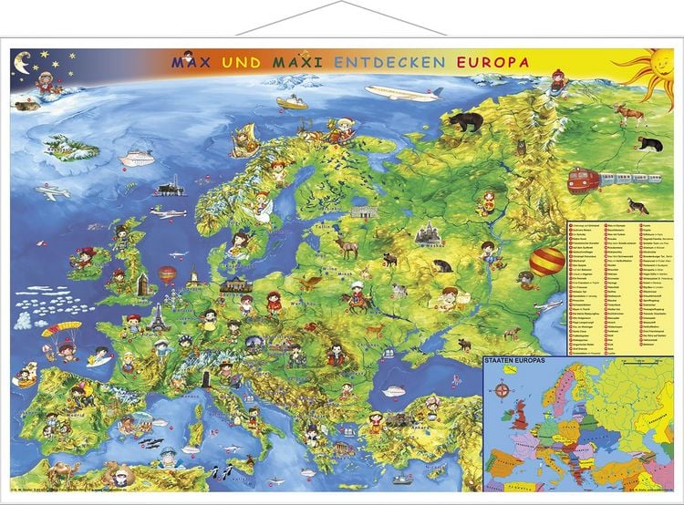 Produktbild: Kindereuropakarte. Wandkarte