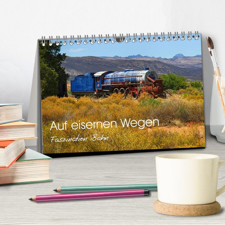 Produktbild: Auf eisernen Wegen - Faszination Bahn (Tischkalender 2026 DIN A5 quer), CALVENDO Monatskalender