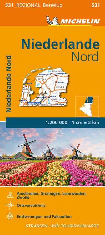 Produktbild: Michelin Niederlande Nord. Straßen- und Tourismuskarte 1:200.000