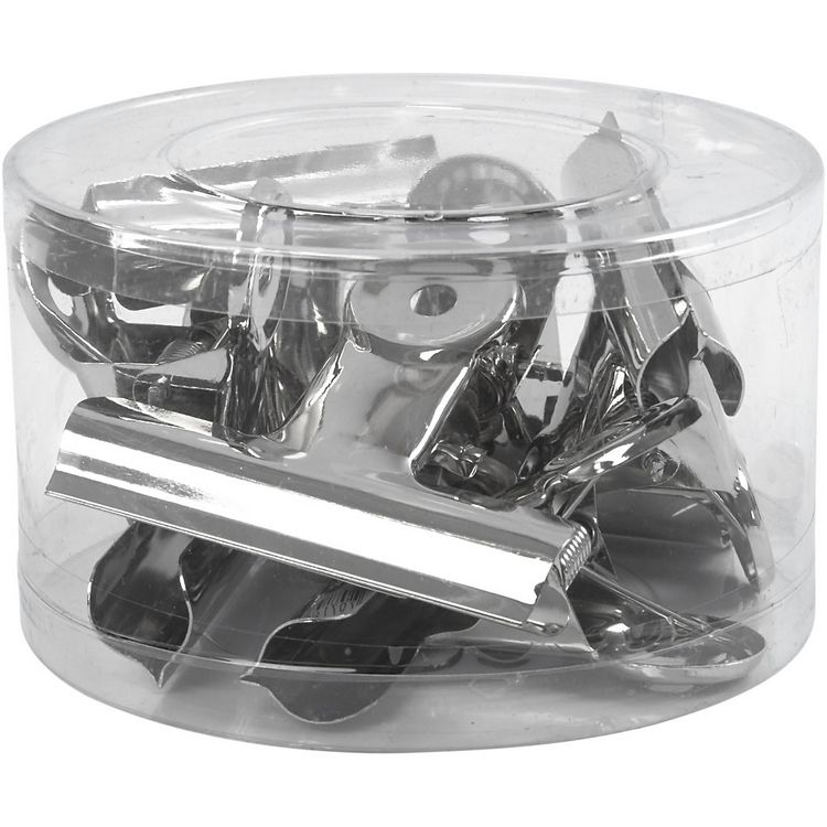 Produktbild: Creativ Company Bulldog-Klammer, B 7,5 cm, Silber, 6 Stk
